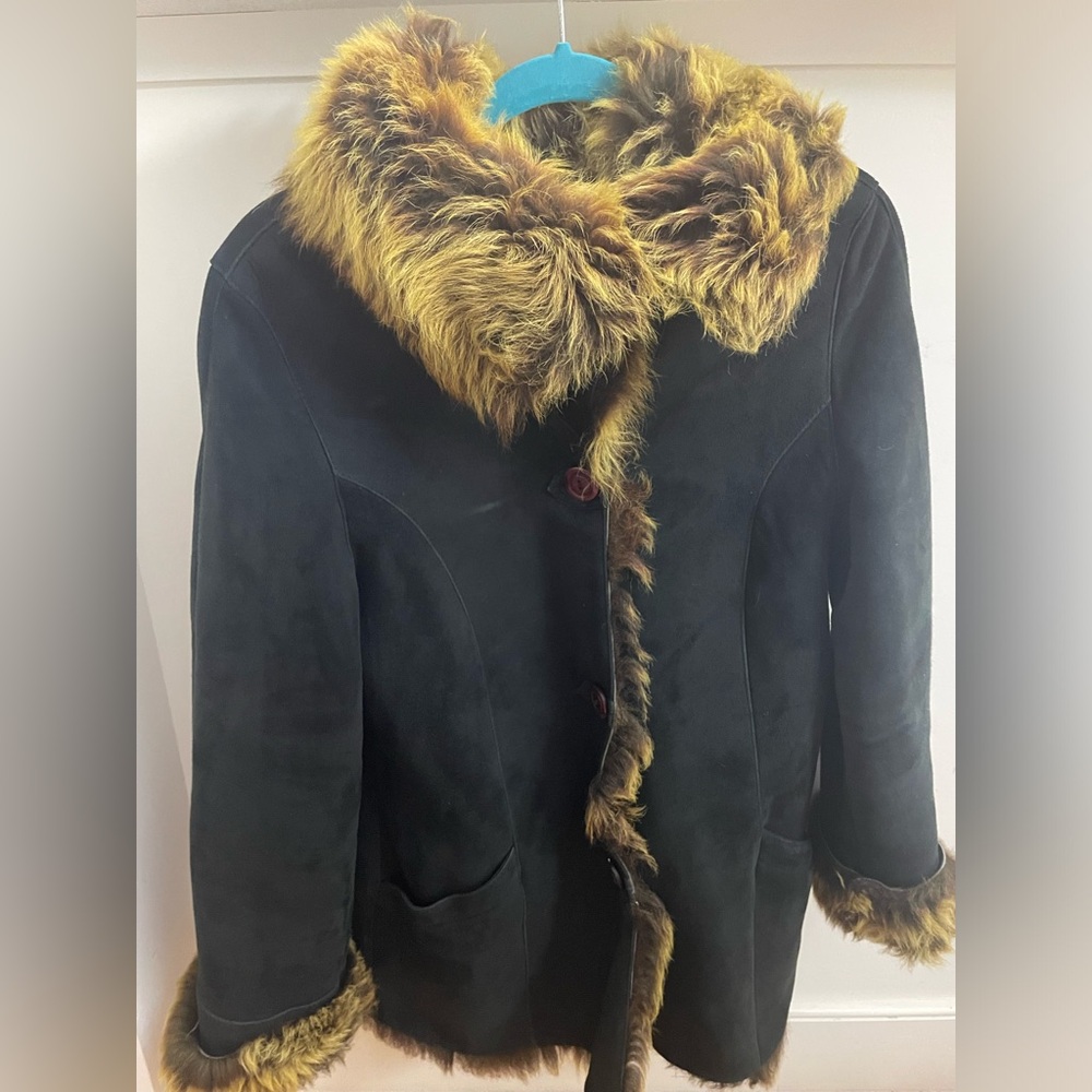 Women’s sheepskin coat,  size medium